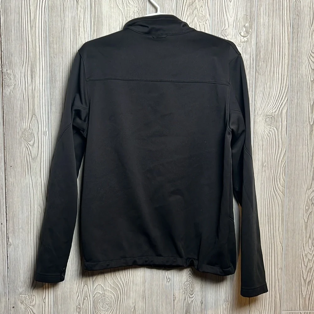 The North Face Windwall Jacket Adult S Black Full Zip Wind Resistant Zip Pockets